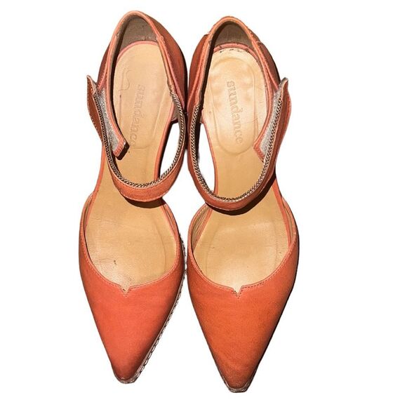 Sundance Shoes - Sundance Orange Leather Shoes Size 6